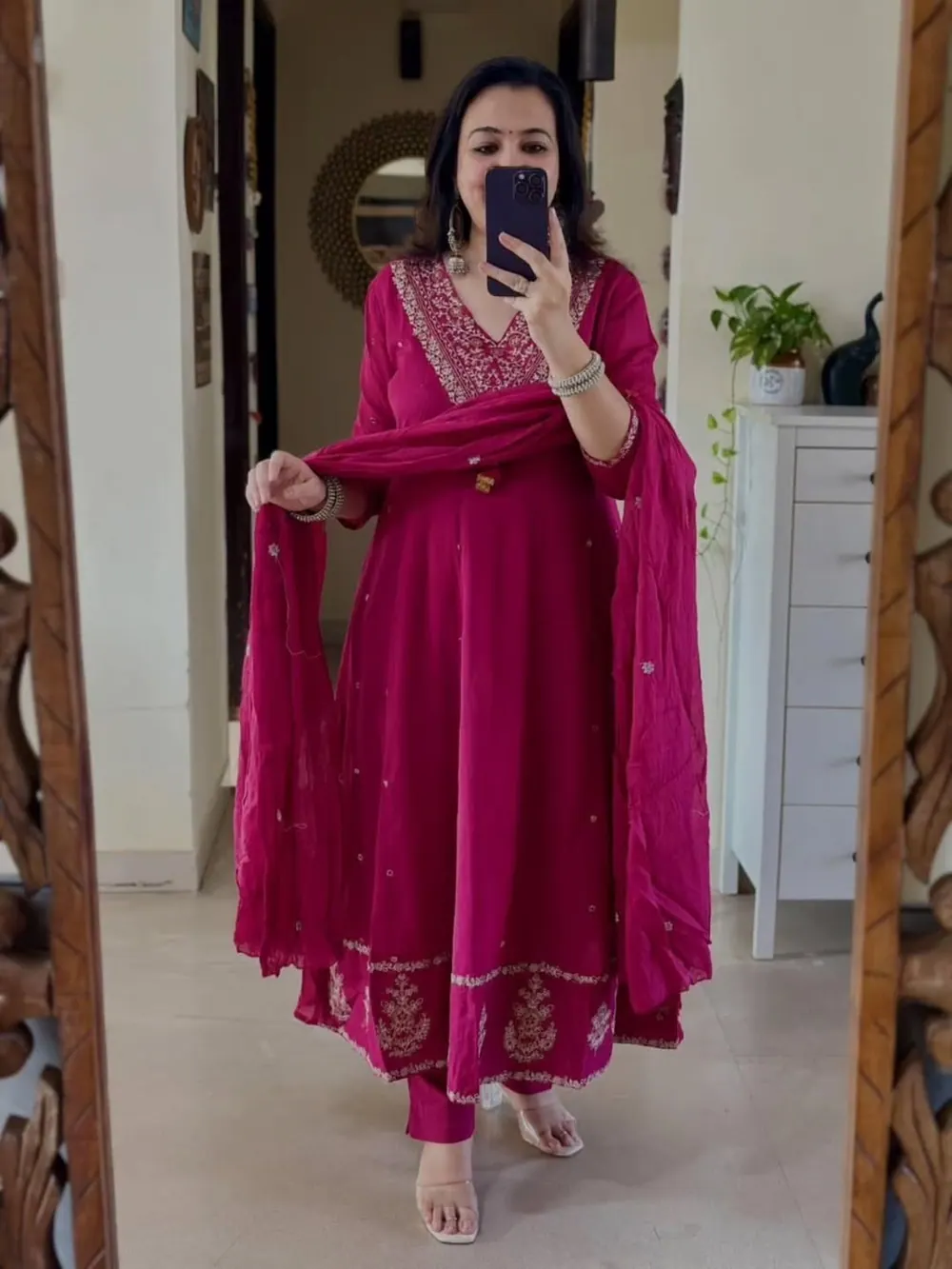 Ruhi Rani Pink Flare Anarkali Set